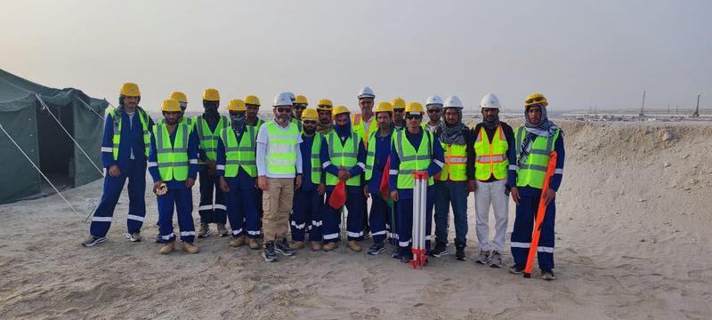 Al Fun Al Jameel site team in helmets and safety vests on a project site